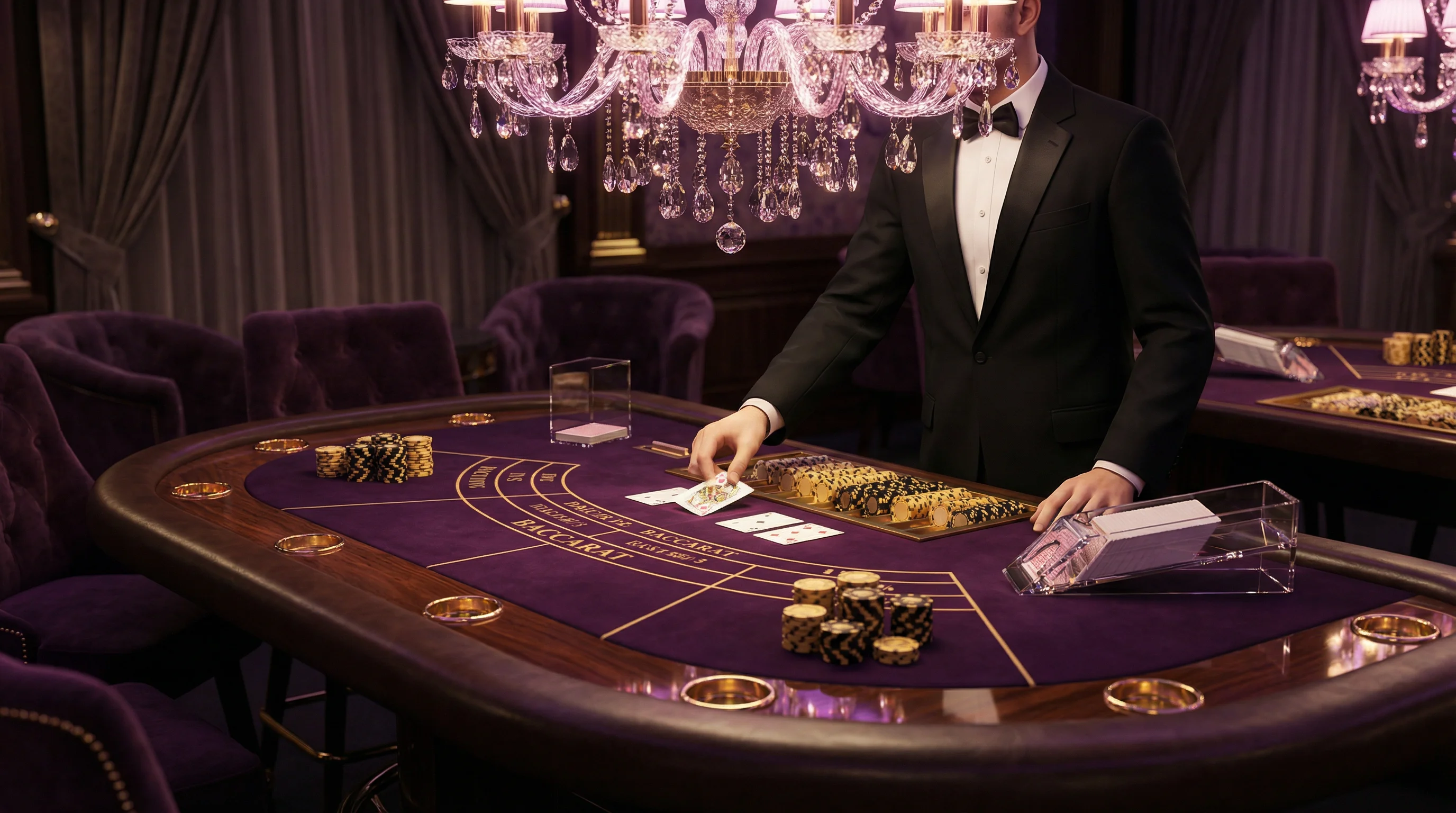 Mesa de Bacará VIP no cassino online betnacional